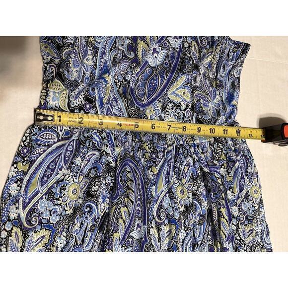 Lascana Short Dress Beach Size 4 Blue Purple Paisley Print Halter Neck #999 - Picture 10 of 12